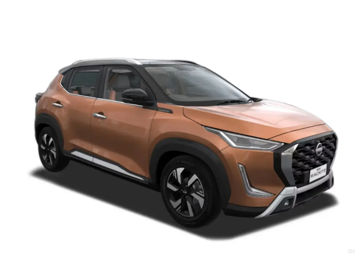 Nissan Magnite Sunrise Cooper Orange with Onyx black roof